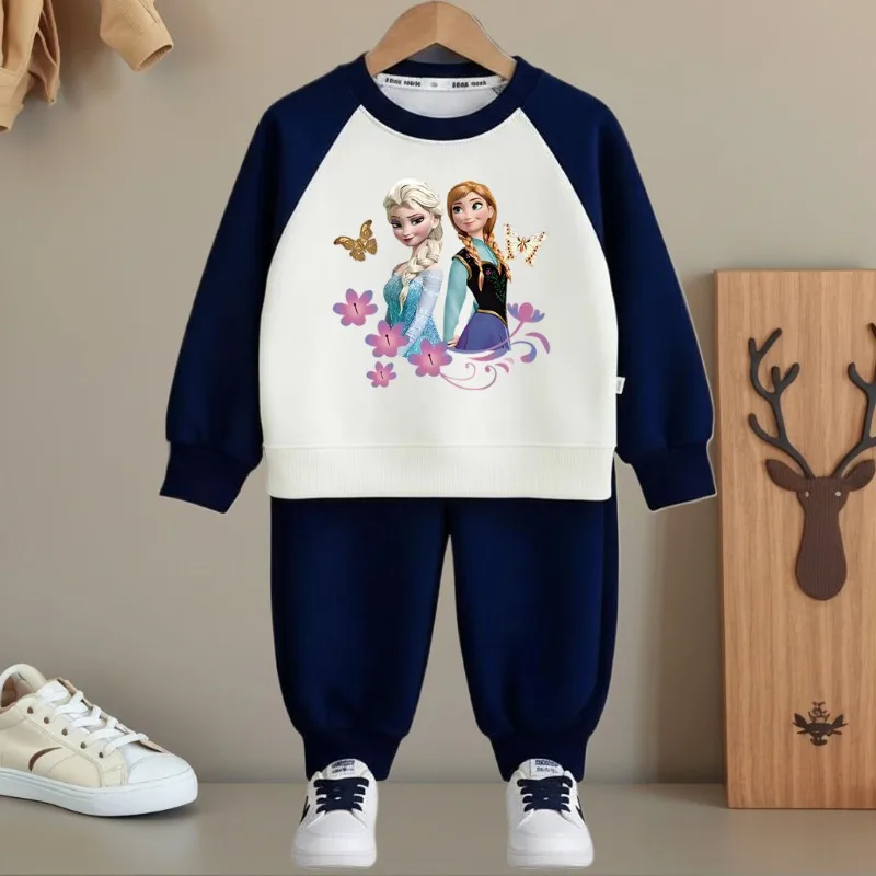 ديزني ميني المطبوعة الفتيات بلوزات غير رسمية مجموعات الاطفال س الرقبة هوديس وبنطلون طويل 2 قطعة مجموعة الأطفال رياضية جديد #4