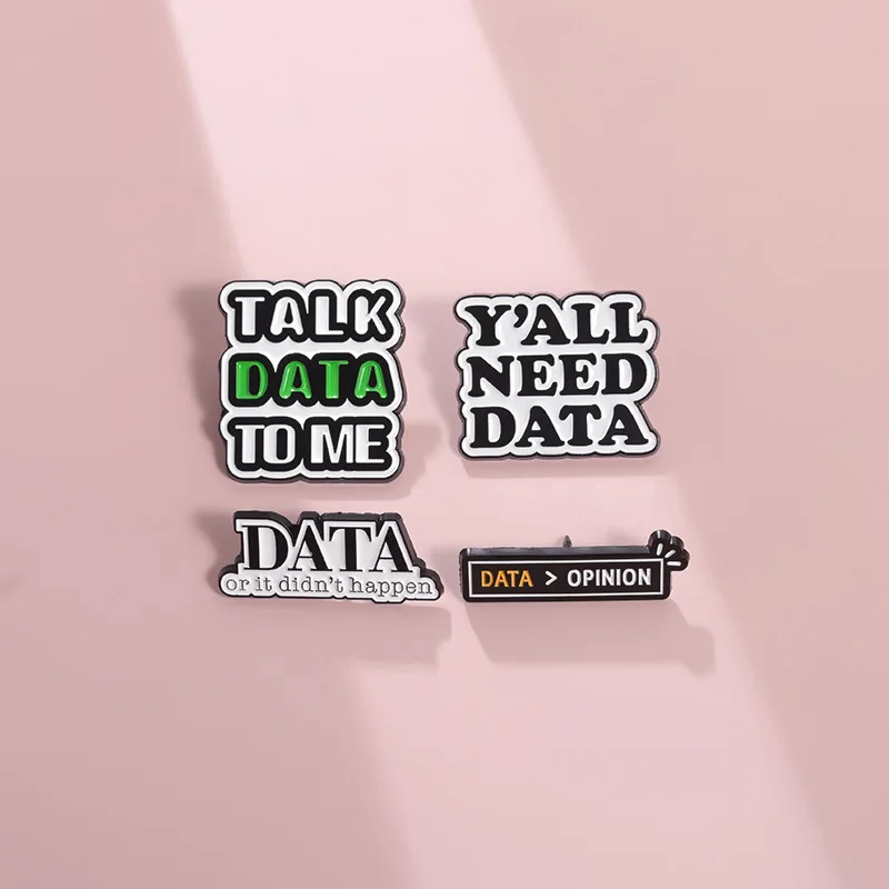 Creative Letters Brooch Y\'ALL NEED DATA,I\'M FINE,I AM OLDER THAN TNE INTERNET,SOBER MODE,MESSAGE READ Badges Punk Phrase Pins