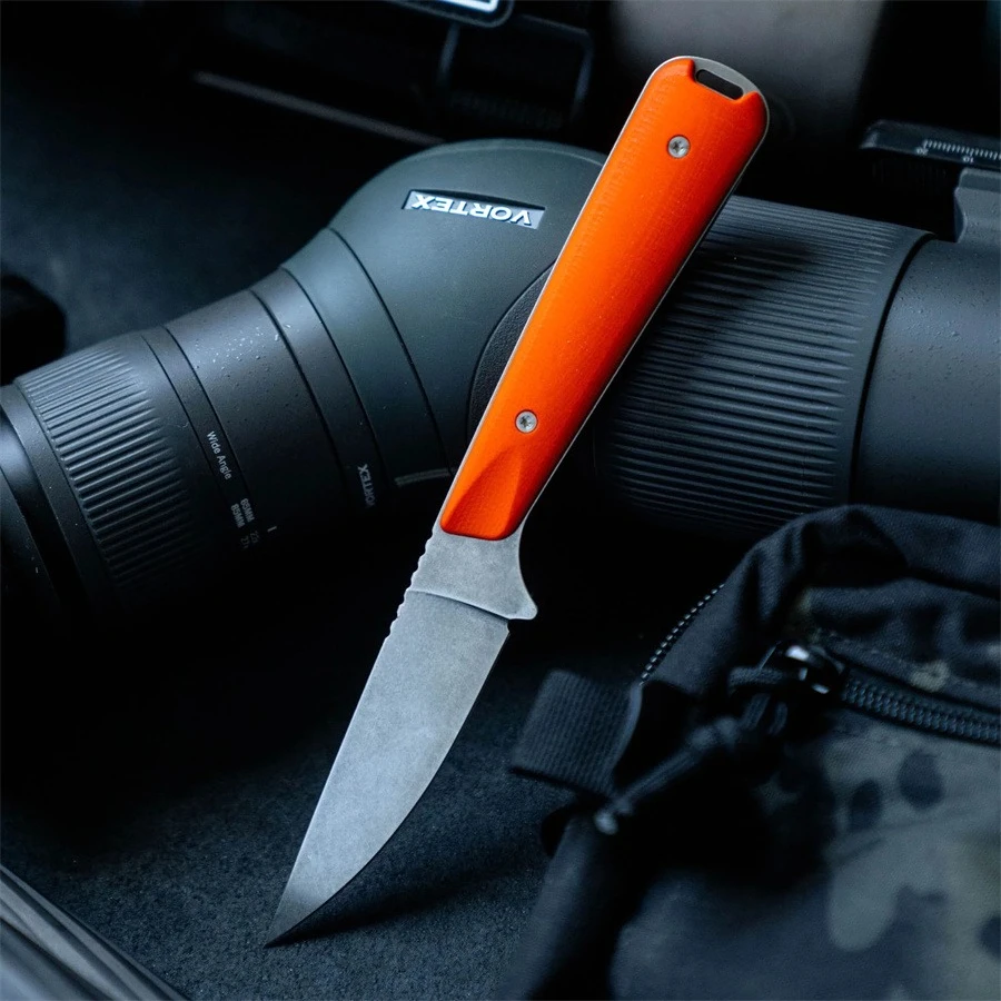 

Meateater with Sheath Straight Knife G10 Handle Camping Cutter Outdoor Hunting Survival Full Tang Multi-purpose Utility Knives