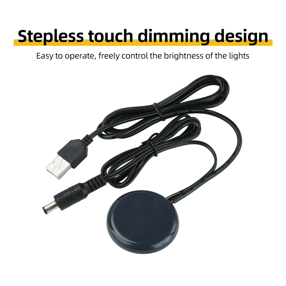 DC 12V/24V Touch Dimming Switch 5A 60W/120W or USB + DC 5V 25W LED Touch Sensor Switch with Stepless Dimming For LED Light Strip