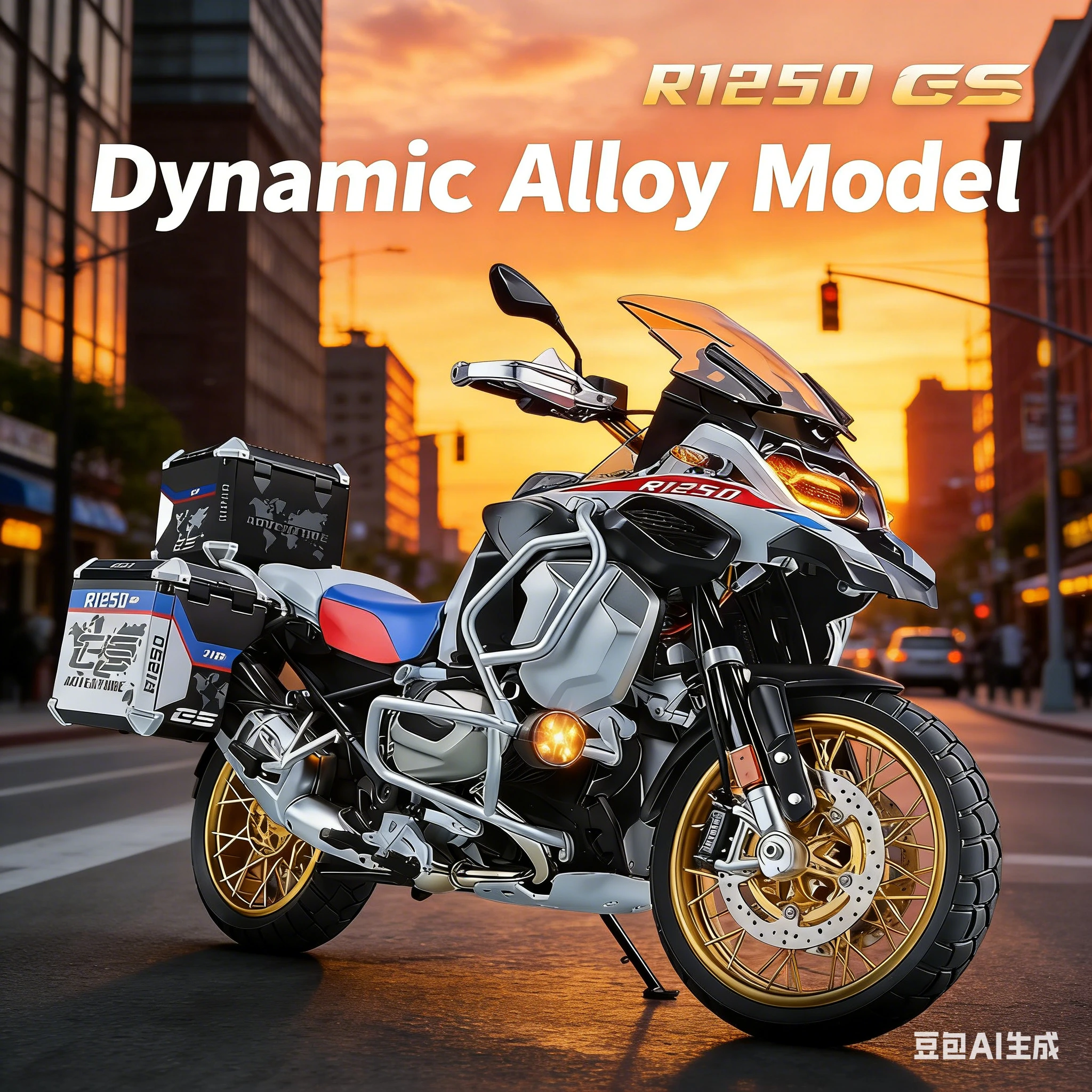 

For 1:6 BMW R1250GS Diecast Alloy Motorcycle Model | Collectible Waterbird Replica | Premium Boyfriend Gift & Home Desktop Decor
