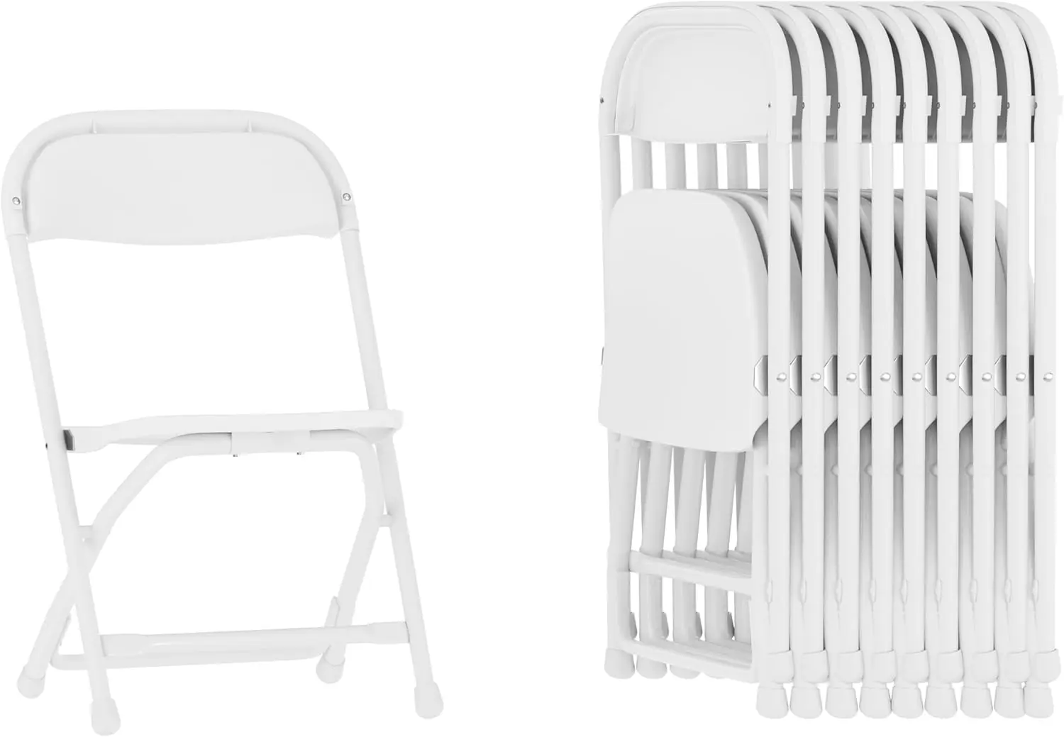 Timmy Kids Plastic Folding Chairs for Pre-K through Kindergarten, Children's Folding Chairs for Daycare and Events, Set of 10, W