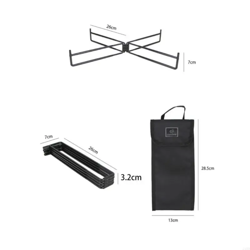 حامل حاوية المياه مبردات قابلة للطي حامل حقائب رف صندوق تخزين بارد أقواس معلقة للتخييم والسفر 24BD