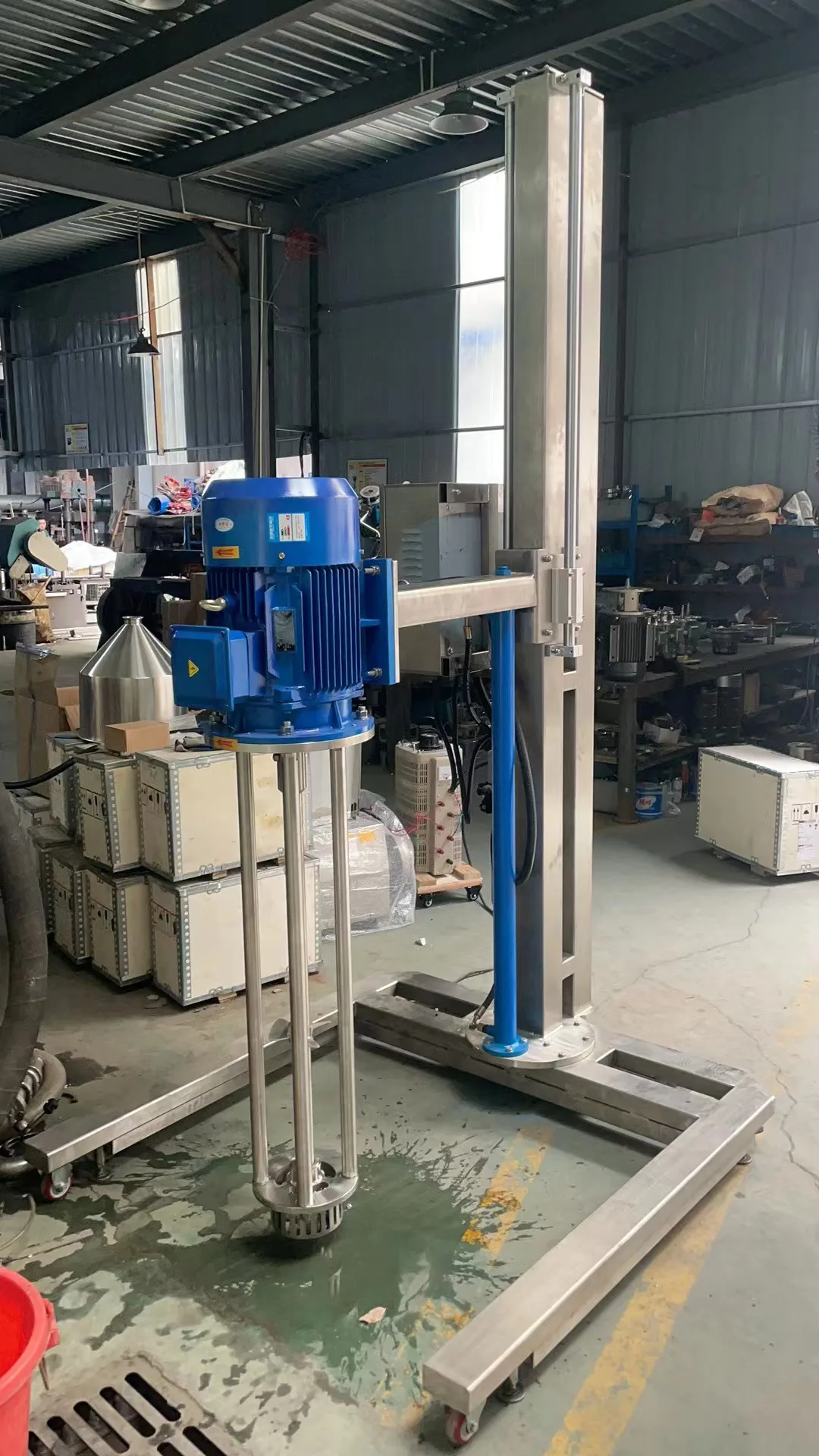 Sanitary Stainless Steel 304 316L Hydraulic Lift High Shear Dispersing Emulsifier Homogenizer Mixer