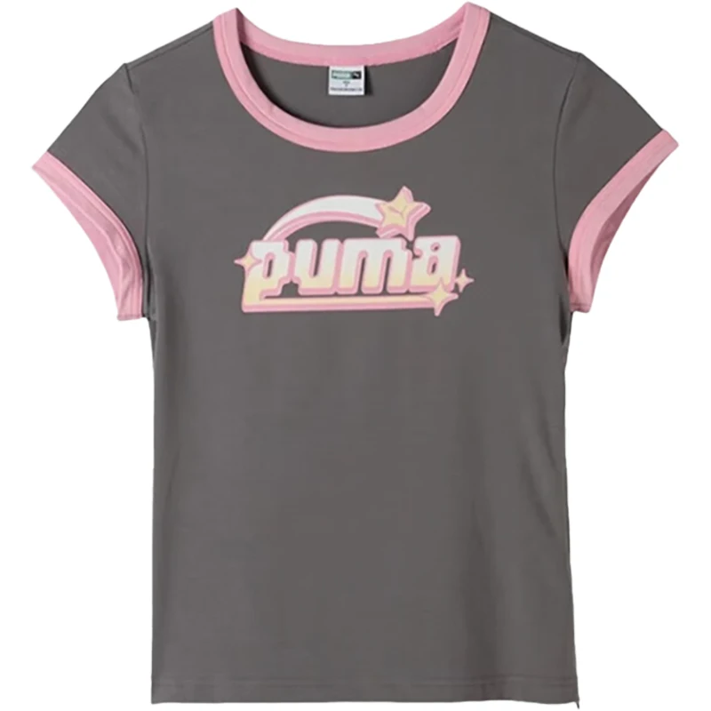 تي شيرت Puma أصلي 2024 رياضي نسائي جديد فضفاض برقبة دائرية يسمح بالتهوية 628473-89