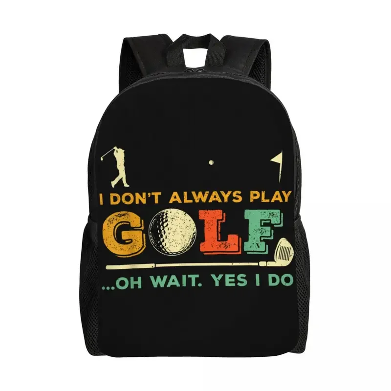 

Customized Funny Golf Quote Backpack for Women Men Water Resistant School College Bag Print Bookbag