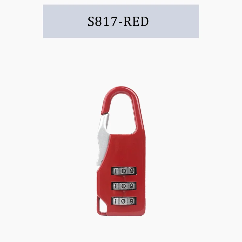 For S817  Mini Luggage Combination Lock  Customs-Approved Travel Padlock  Compact and Portable  Dormitory Locker Lock  Essential