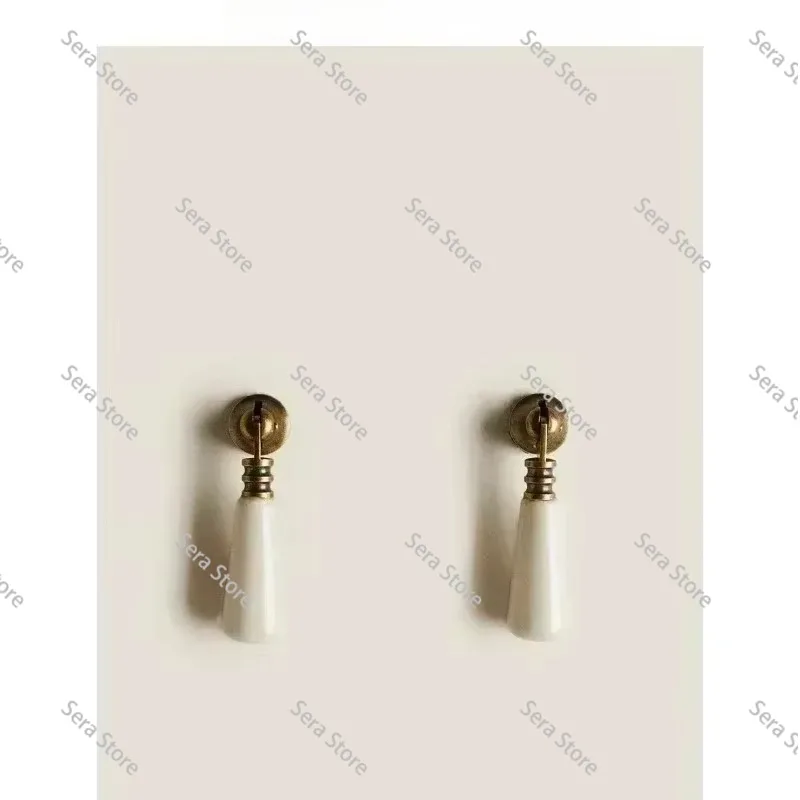 European Light Luxury Simple Drawer Wardrobe Door Handle, 2-Piece Set Minimalist Cabinet Pull Knob for Furniture Decoration