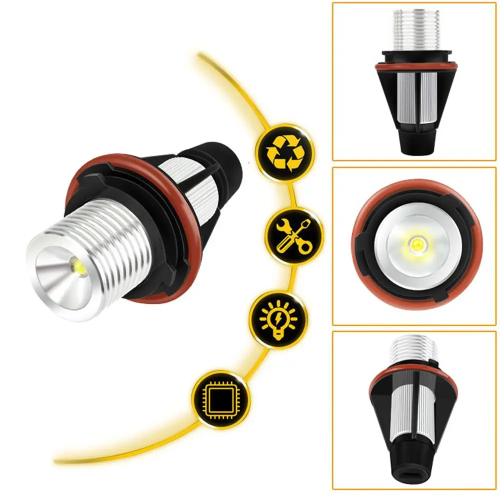 2Pcs Practical Angel Eye Marker Auto Lamp Error Free LED Bulb Car Side Light For BMW E39 5W E53 E60 E61 E63 X5