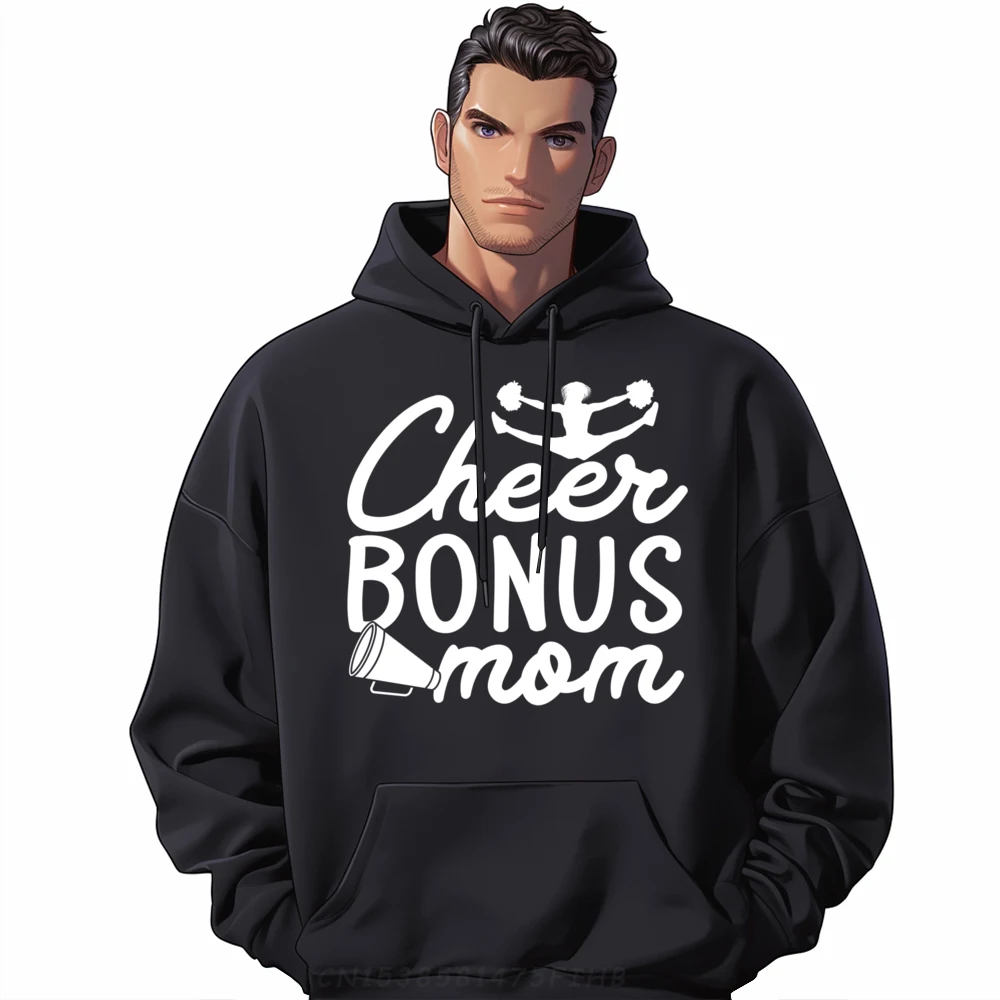 

Cheer Bonus Mom Step Mother Hoodies Gift Idea Gift Idea Sweatshrt Casual Classic Round Collar Coat Long Sleeve