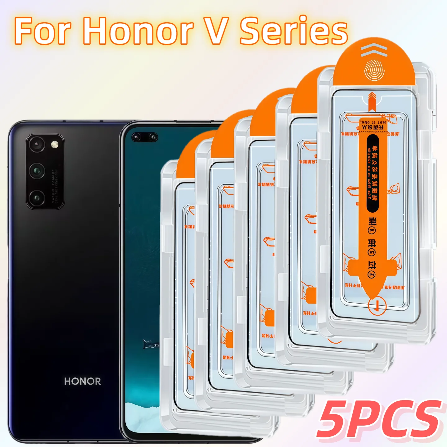 

5-Pack HD Tempered Glass Screen Protector for Honor V20 V30 V30 pro - 9H Hardness Dust-Free Bubble-Free Protection