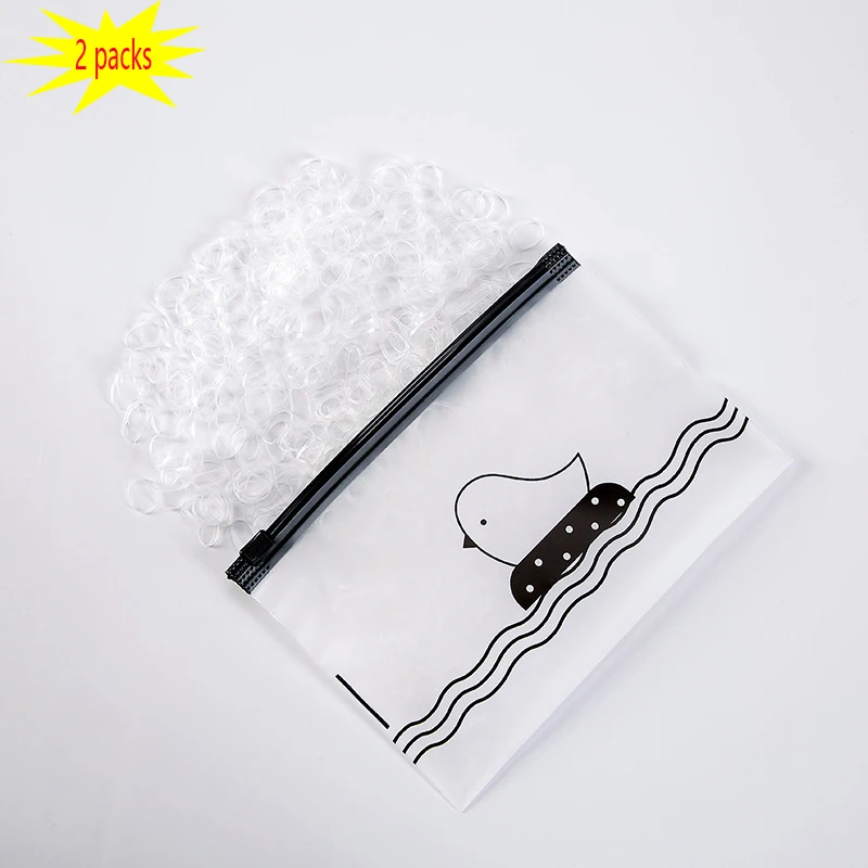 1000/2000 Stuks Kleur Kinderen Wegwerp Rubberen Band Zwart Transparant Hoge Elasticiteit Geen Schade Aan Haar Haaraccessoires Hoofdband