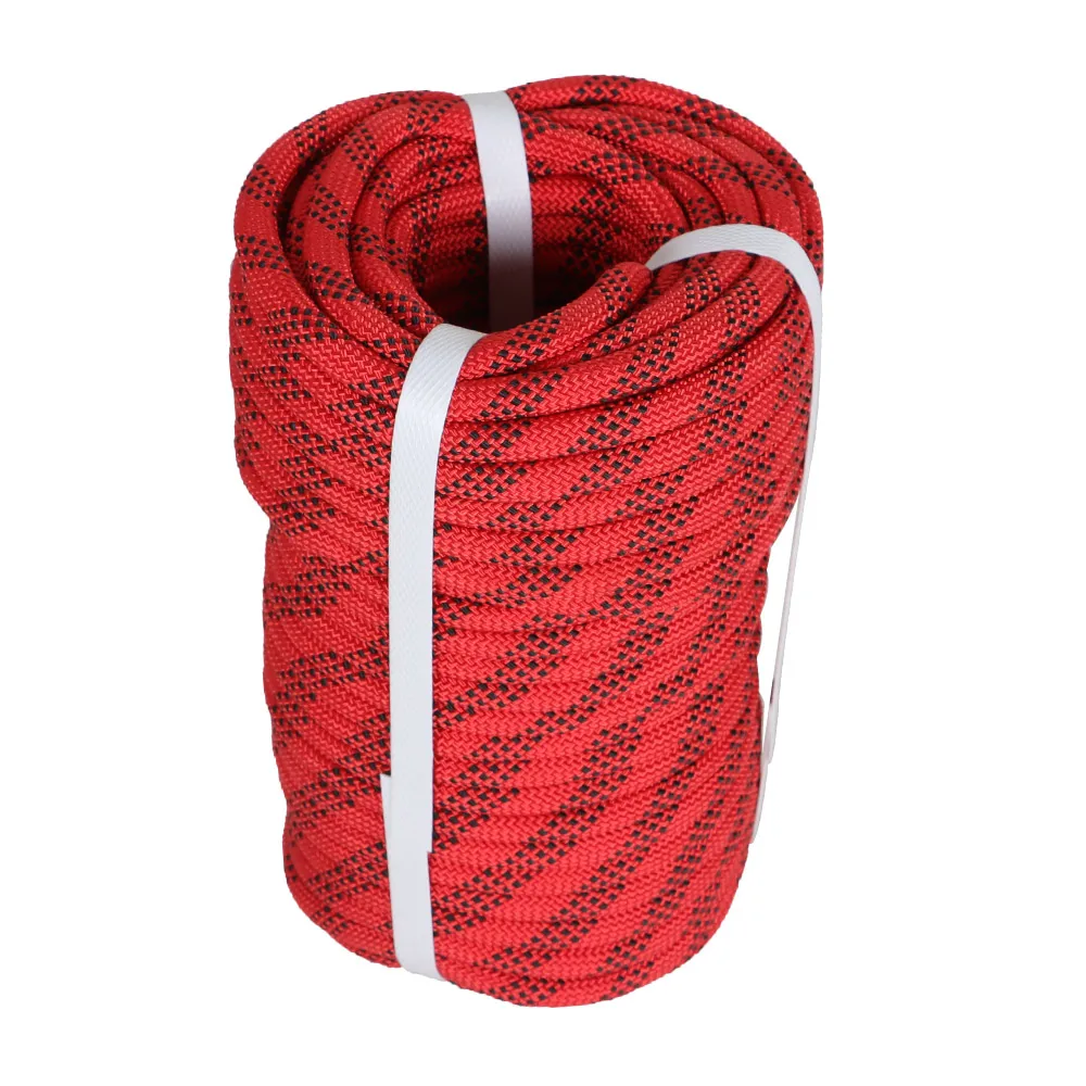 

High Strength 3520lbs 3/8 Inch Polyester Rope 100Ft Red-Black-for Tree Climbing Rigging, Arborist
