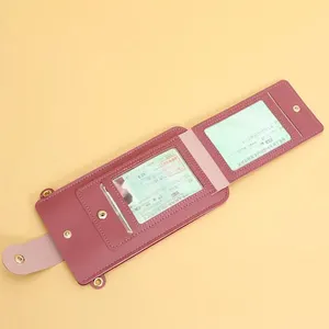 محفظة شاشة تعمل باللمس من الجلد الناعم للنساء حقيبة الهاتف المحمول حزام الكتف حقيبة المرأة حقائب رخيصة أفضل 9 حقائب يد جلدية نسائية مبيعا - No3