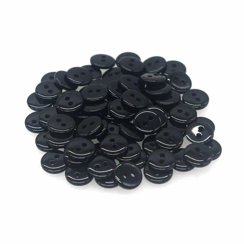 9mm 50pcs Resin Sewing Buttons Scrapbooking Round  2 Holes Pattern Costura botones bottoni botoes accesorios de costura