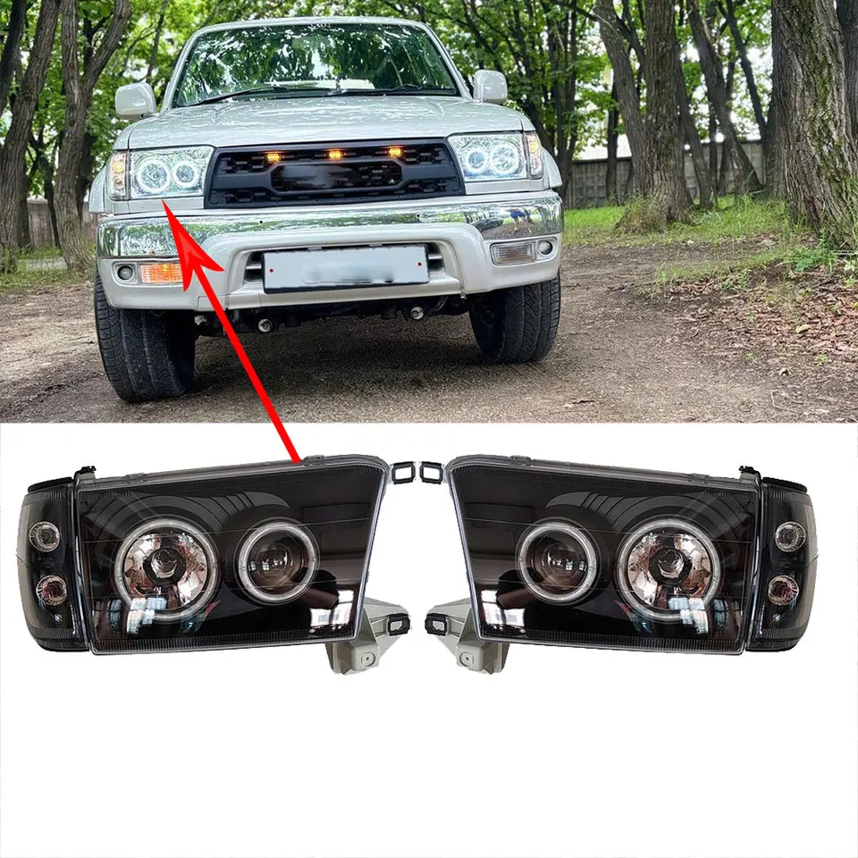 ペア車 LED ヘッドランプトヨタハイラックスサーフ KZN185 1996 1997