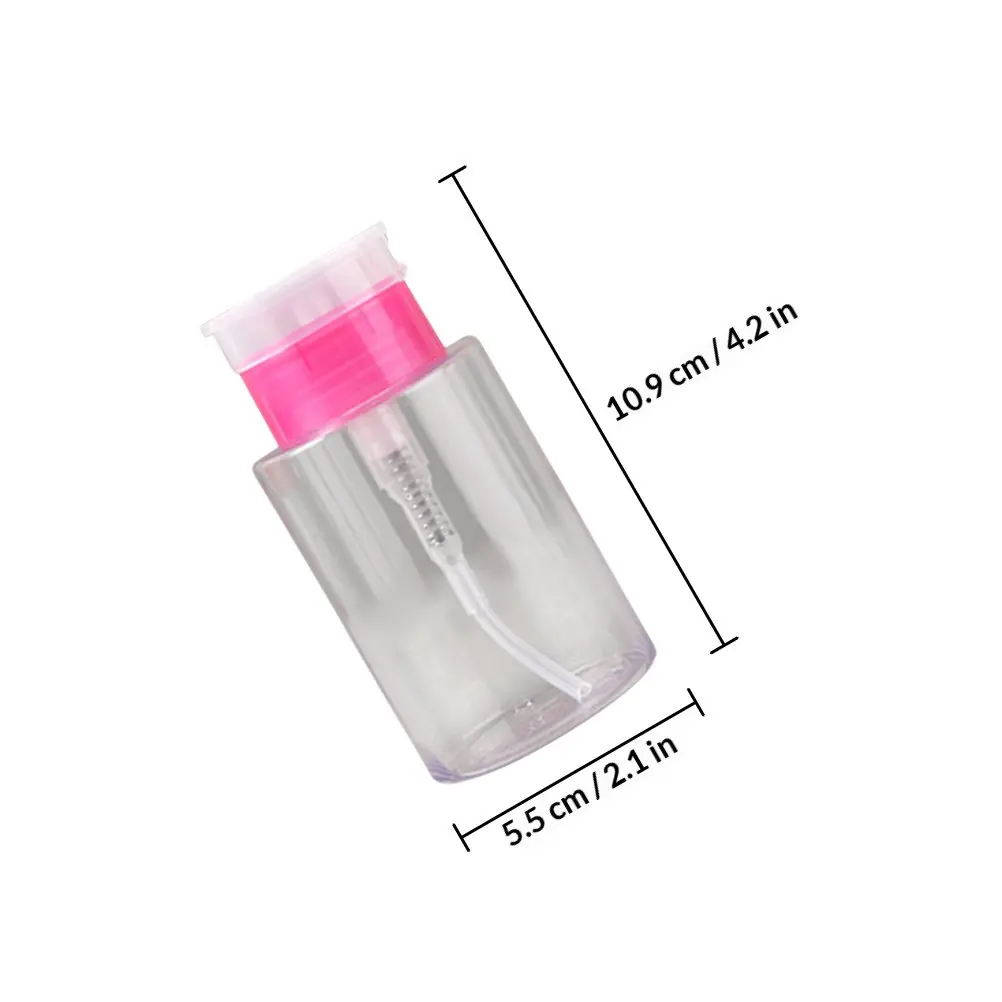 3Pcs Wide Mouth Press Liquid Dispensers Refillable Empty Bottles for Nail Art Manicure Remover Portable Travel Cleaning Liquid view 5