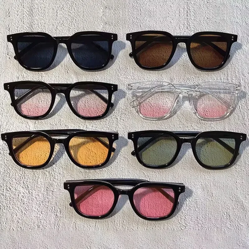 سر النظارات الشمسية للنساء الرجال العلامة التجارية مصمم خمر نموذج عشوائي النظارات العصرية التدرج ظلال الحفلات نظارات حديثة الطراز UV400 #4