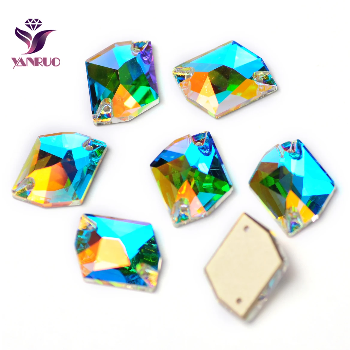 YANRUO 3265 Cosmic Crystal AB Flatback Rhinestones Sew On Vestiados Sewing Rhinestone Crystal Stone Beads Diamond