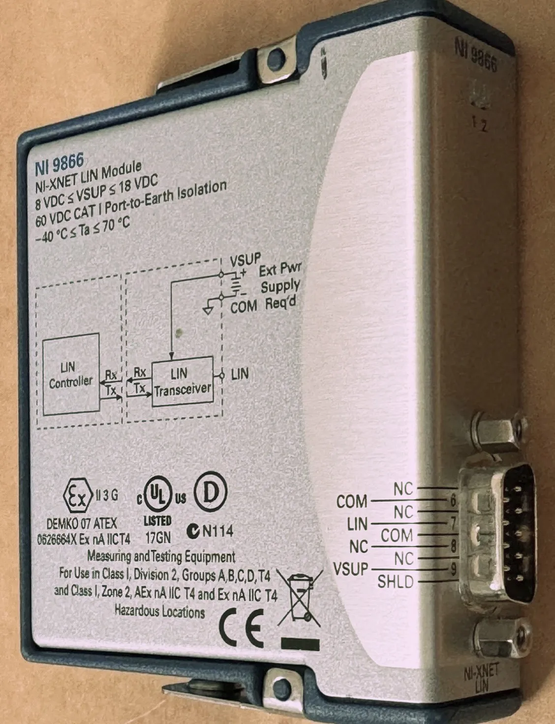 NI 9866 LIN Module 781963-01, 2 Port 19.2