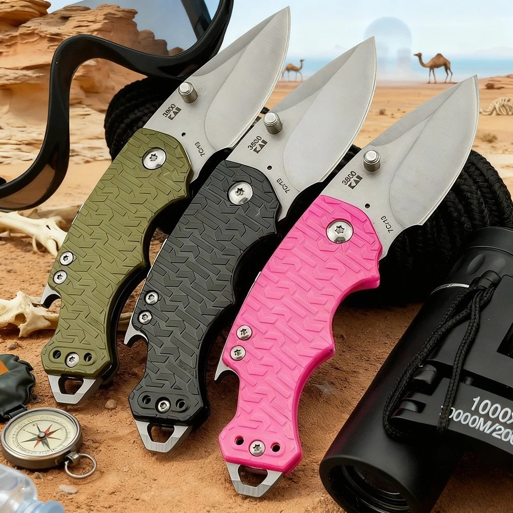 صلابة عالية في الهواء الطلق التخييم الصيد القتالية سكين للفرد مغامرة الإنقاذ سكّين متعدّد الاستخدامات أداة القطع اليومية مقبض ألياف النايلون #6