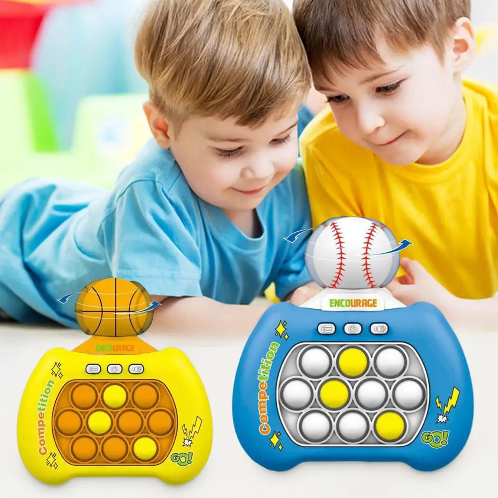 Quick Push Bubble Game 360° Rotary Ball Early Educational Game Console Stress Relief Quick Push Hitting Mole Sensory Fidget Toy