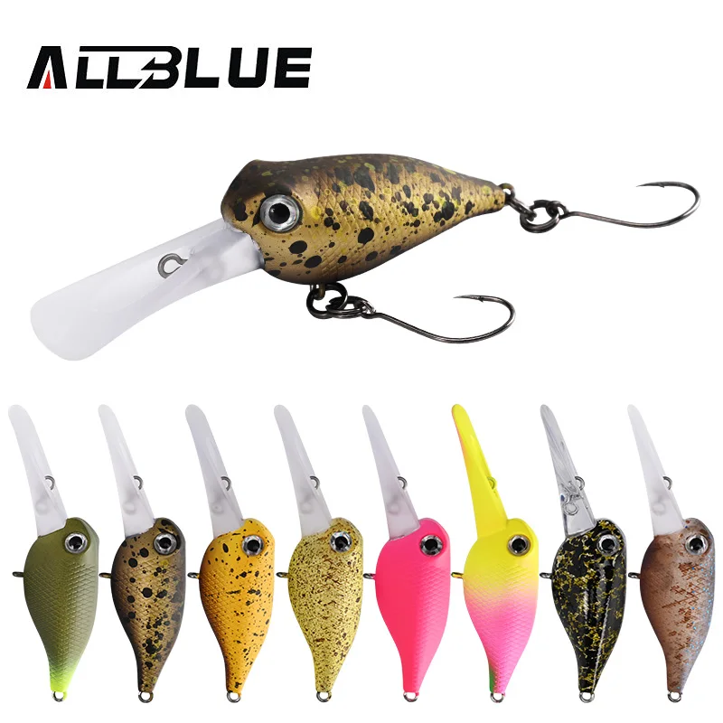 ALLBLUE Dive Deep Crankbait 3.6g 35mm BFS Trout Bass Floating Wobbler Fishing Lure Freshwater Crank Artificial Hard Bait Tackle