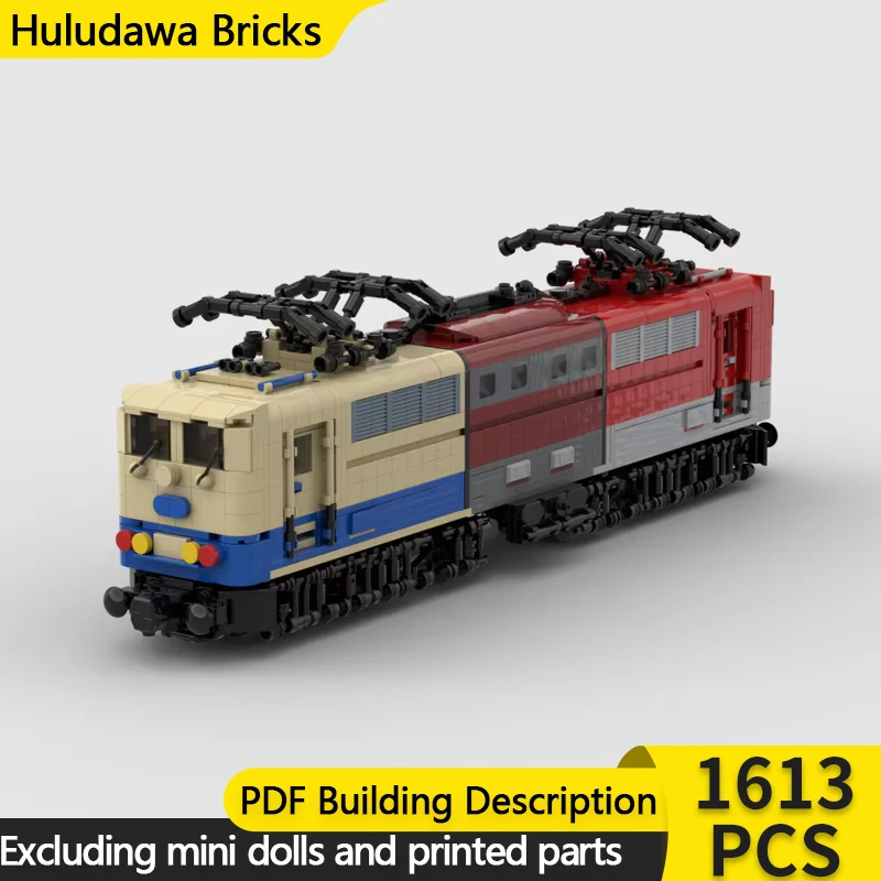 City Car Model MOC Building Bricks 151 Two Tone Railway Train Modular Technology Gifts Holiday Assemble Children Toys Suit