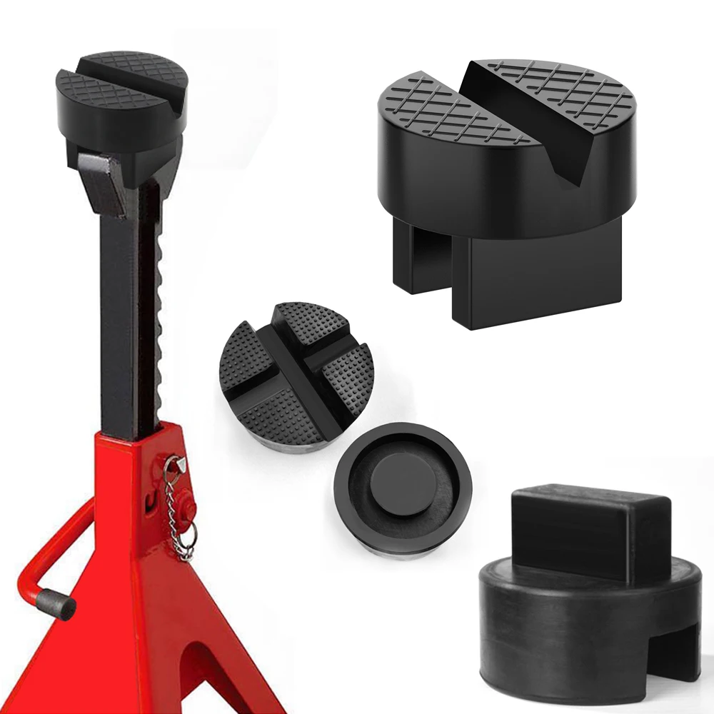 Universal Car Lift Jack Stand Rubber Pads Floor Slotted Car Jack Rubber Pad Frame Protector Adapter Jacking Tool