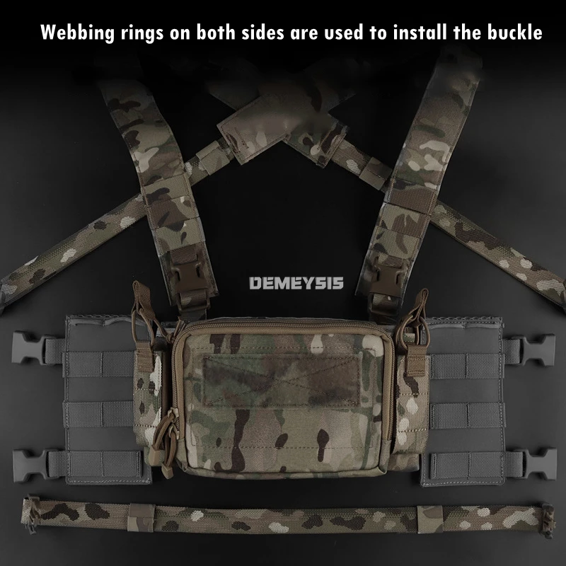 التكتيكية الصدر تلاعب الجانب ملحق مول حقيبة المتوسع الجناح الشطرنج الزناد إضافة على لوحة جانبية هوك وحلقة الادسنس سترة صيد والعتاد