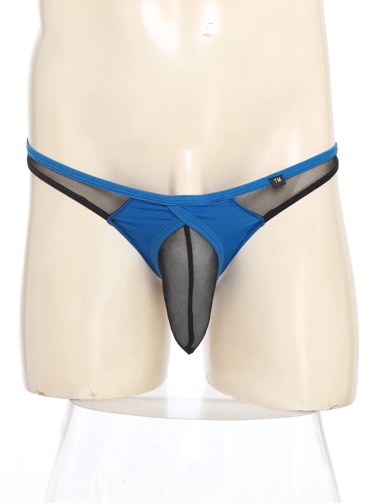 

Men's Lingerie Elephant Nose T-back Thong Sheer Mesh Transparent T-back Briefs G-string Jockstrap Tempting Underpants Nightwear