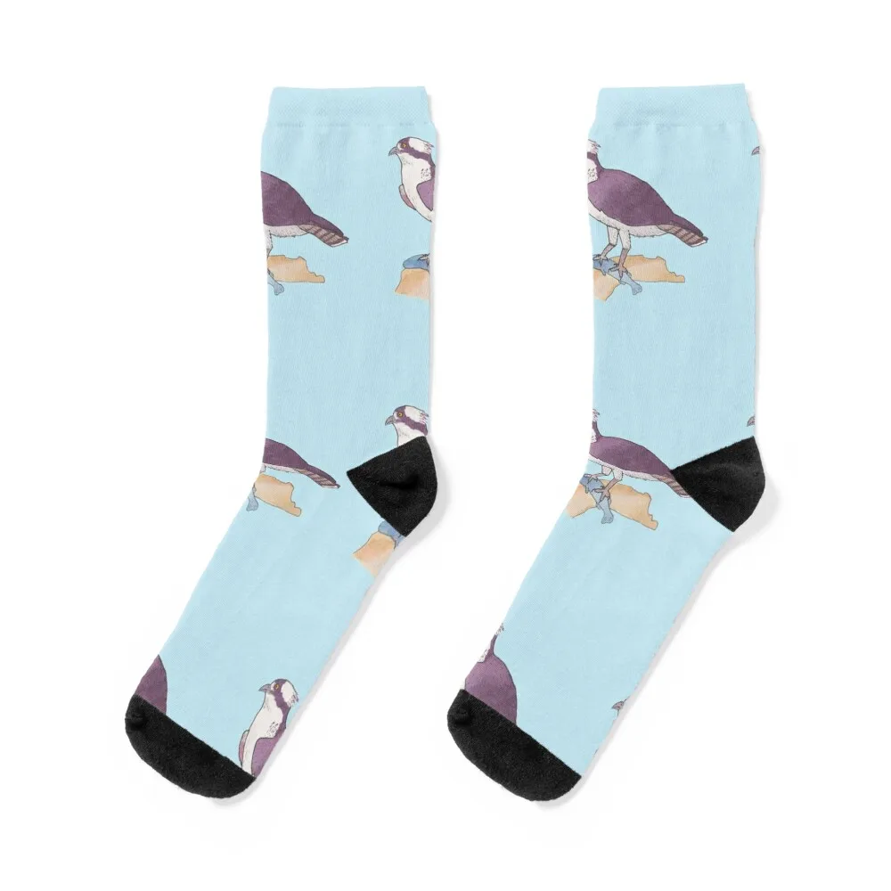 Osprey watercolor bird art bird species Socks japanese fashion tennis Novelties Man Socks Women's