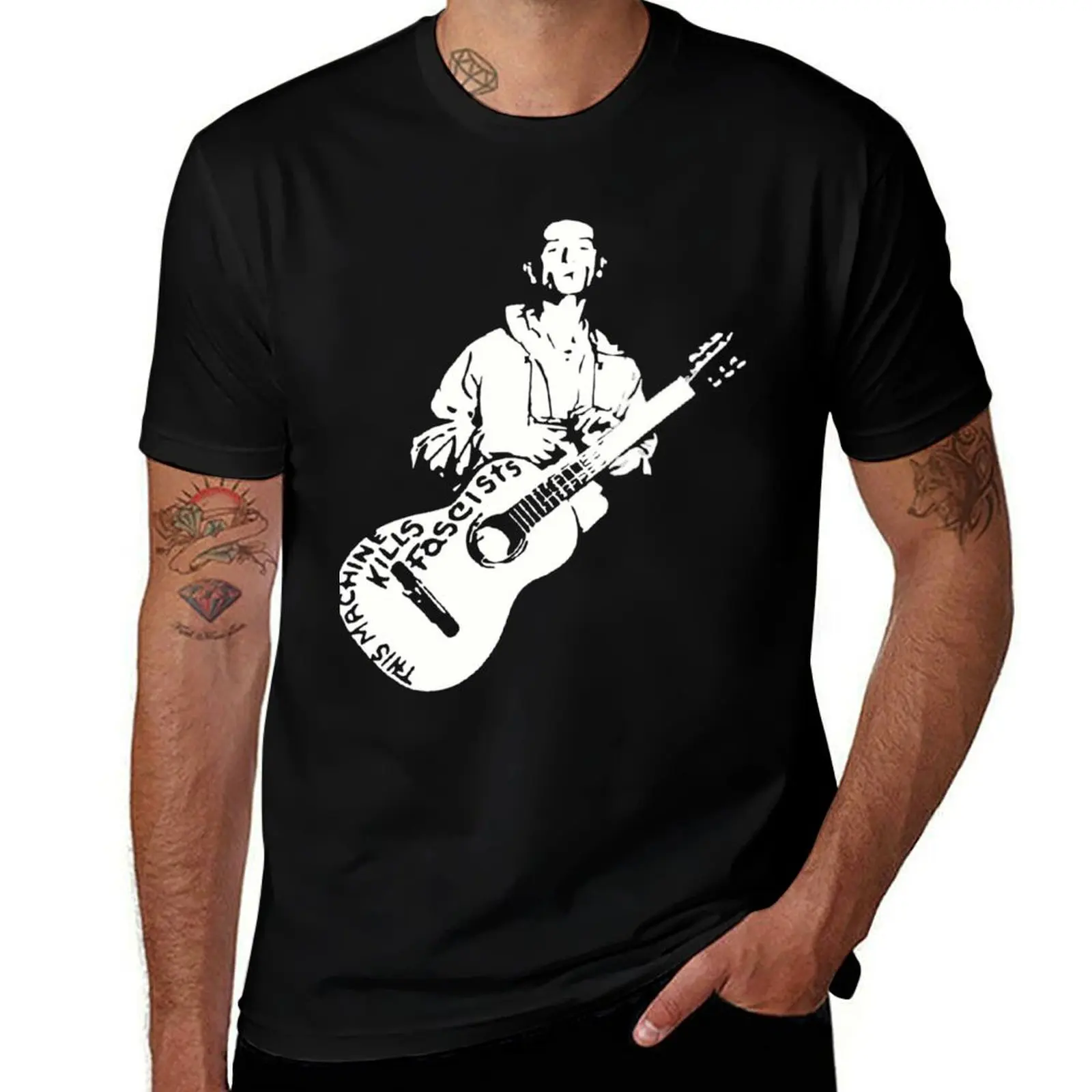 Woody Guthrie This Machine Killshellip Classic Guys T-Shirt custom shirt baggy shirts sweat mens shirts graphic tee