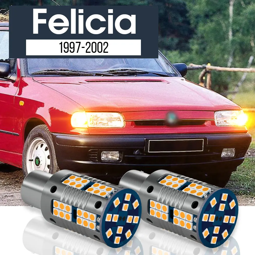 

2pcs LED Turn Signal Light Lamp Blub Canbus Accessories For Skoda Felicia 1997-2002 1998 1999 2000 2001