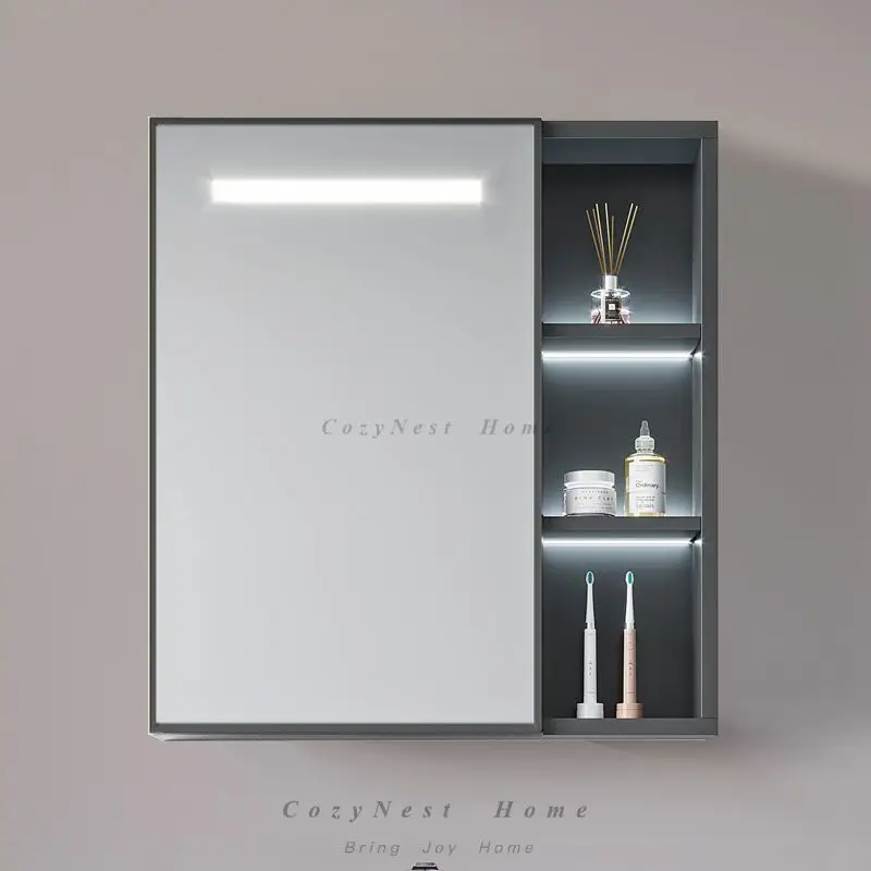 Mirror cabinet, mirror box, space bathroom cabinet, intelligent combination, separate storage box, bathroom wall storage mirror
