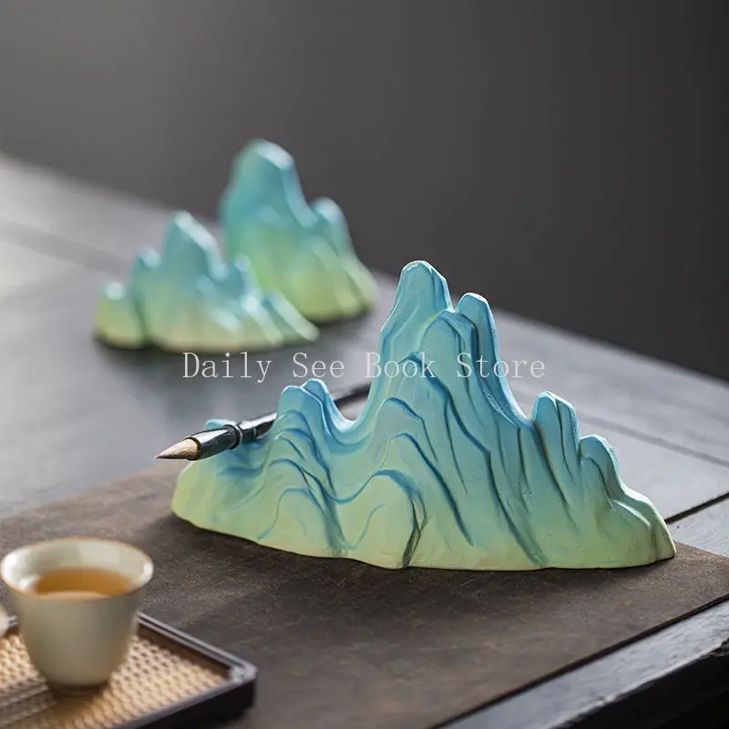 

Chinese Zen Soft Installation Creative Rockery Micro Landscape Decoration, Dry Landscape Decoration Study Countertop Pen Holder