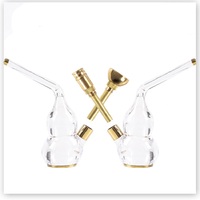Acrylic Cigarette Tobacco Smoking Pipe With 8MM/19MM Brass Bowl Mini Shisha Hookah Water Pipe Bottle Filter Smoking Pipe kit