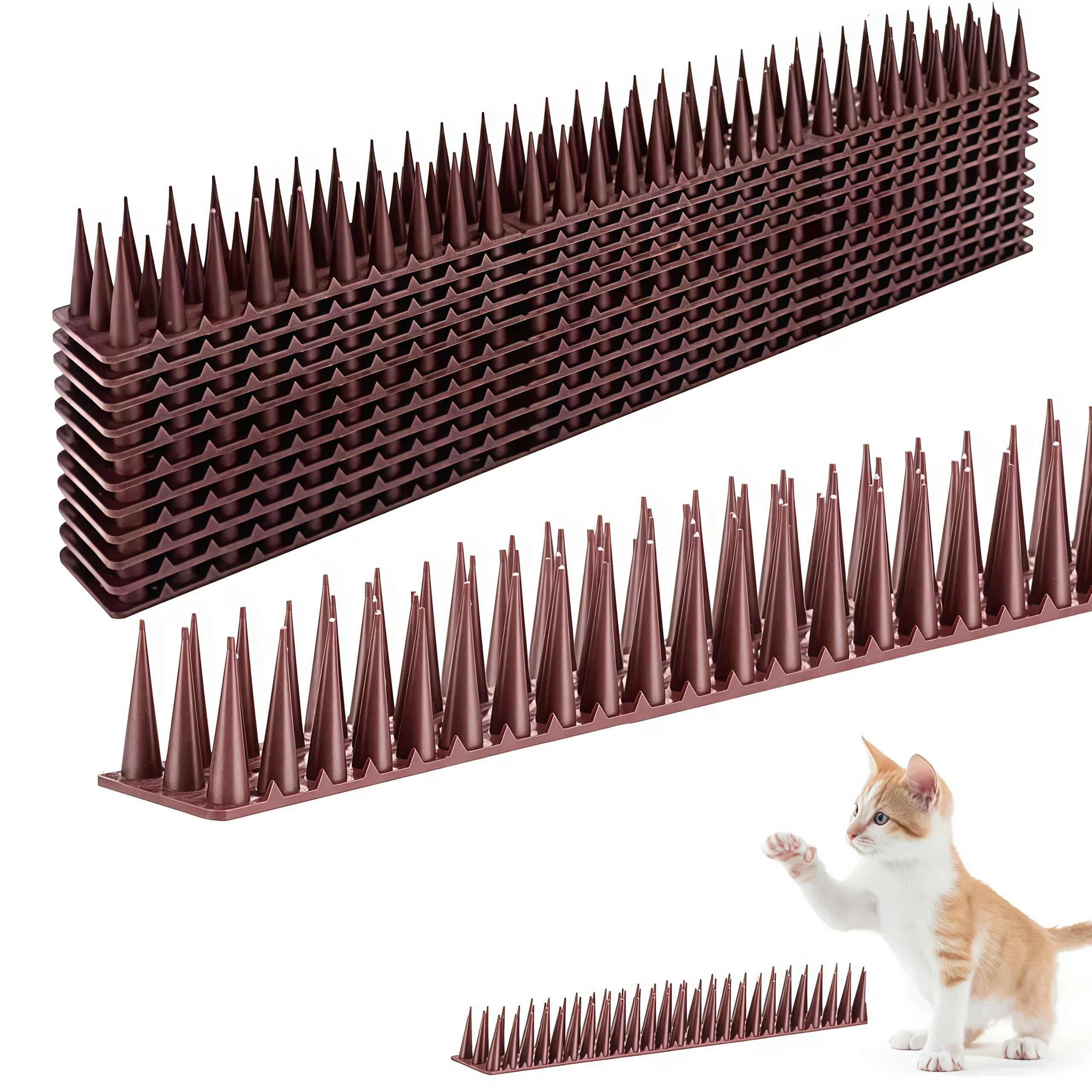 12-teiliges Set aus Kunststoff-Vogel- und Katzenabwehrvorrichtungen, humanes Mittel zur Insektenabwehr, benötigt weder Strom noch Batterien, Länge 16,9 cm, geeignet für den Einsatz im Freien. – Detail 2