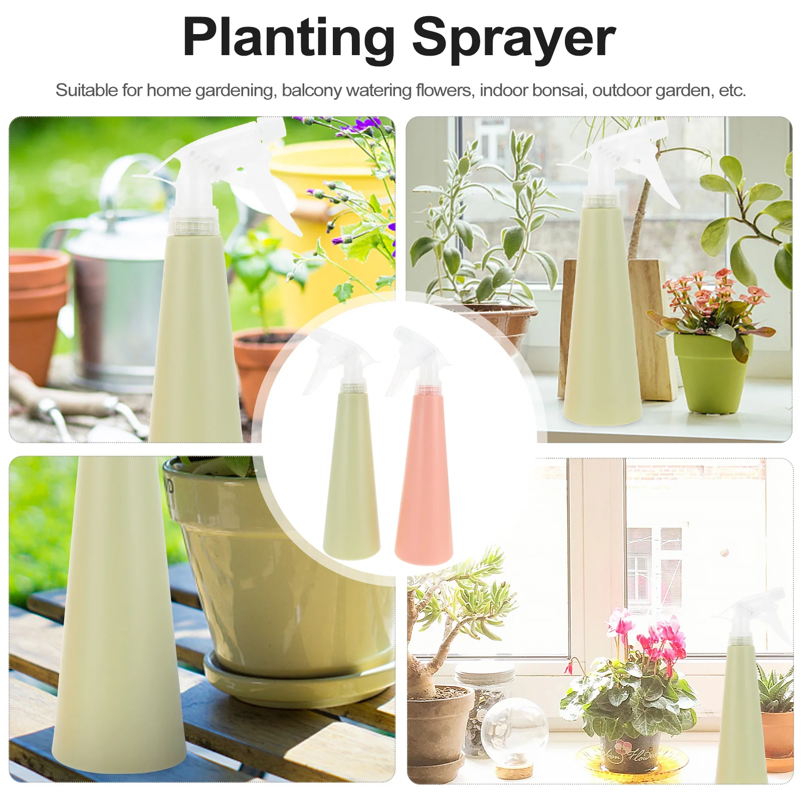 

2Pcs Garden Watering Can High Capacity Press Type Sprayer for Plants Flower Irrigation Household Balcony Planting Supplies