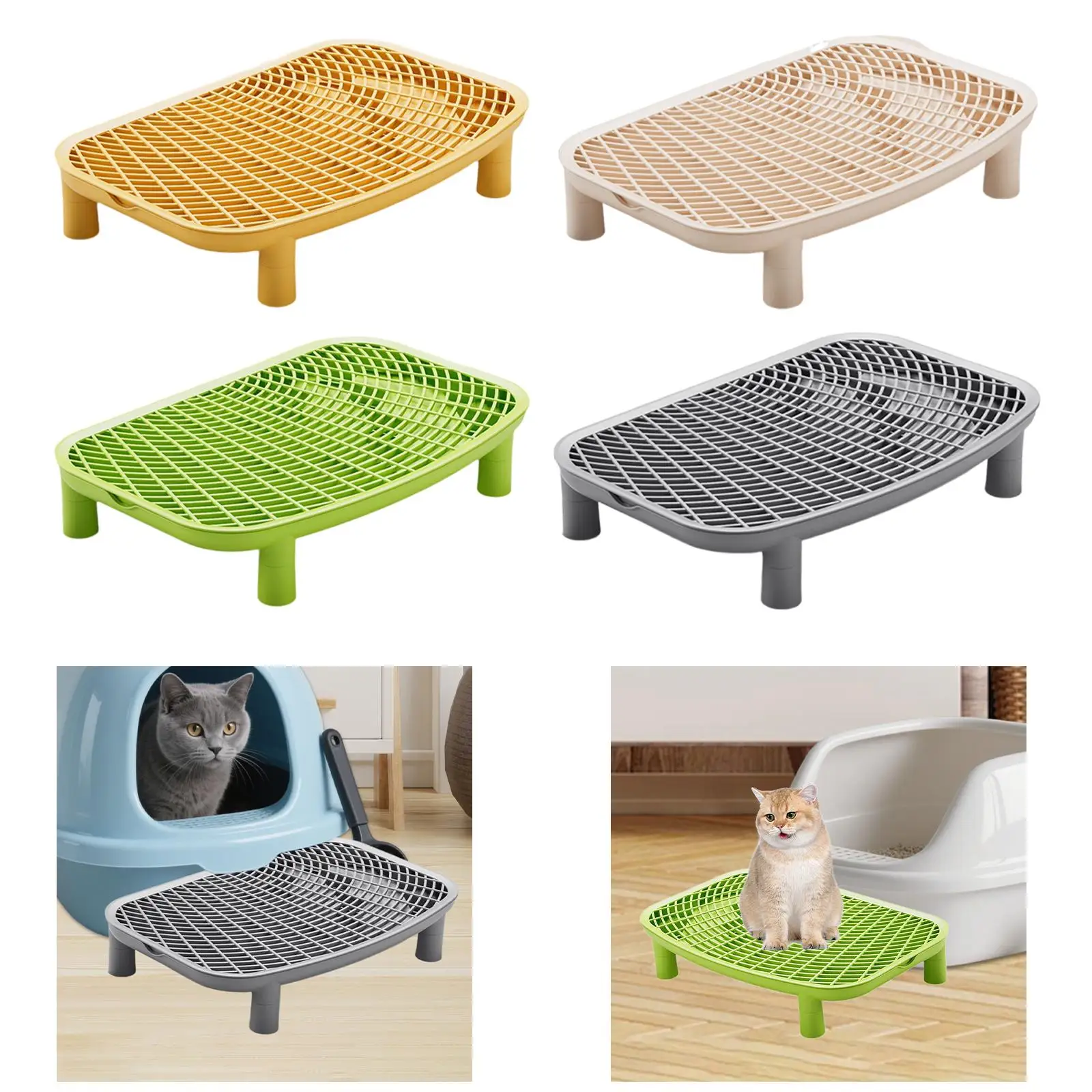 

Cat Litter Ramp Kitten Litter Box Footboard with Filter Function Pet Cleaning Supplies Cat Step Catcher Professional for Home