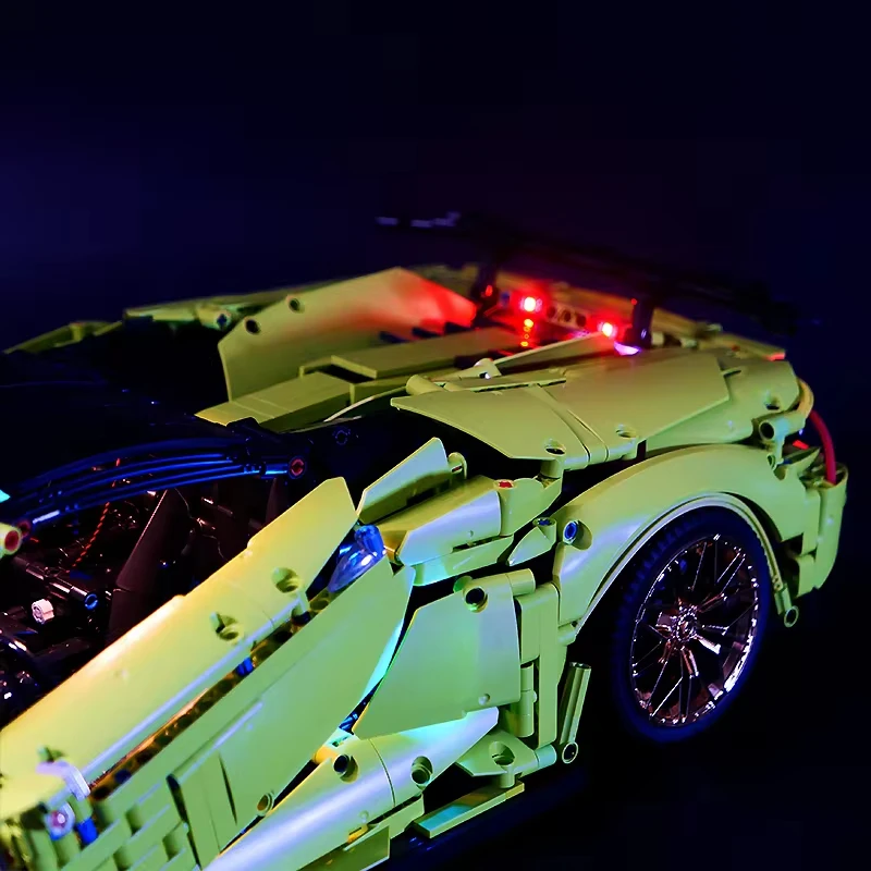 Zestaw oświetlenia LED RC do technicznego samochodu sportowego LEGO T5003 (tylko światło LED, bez modelu bloku)