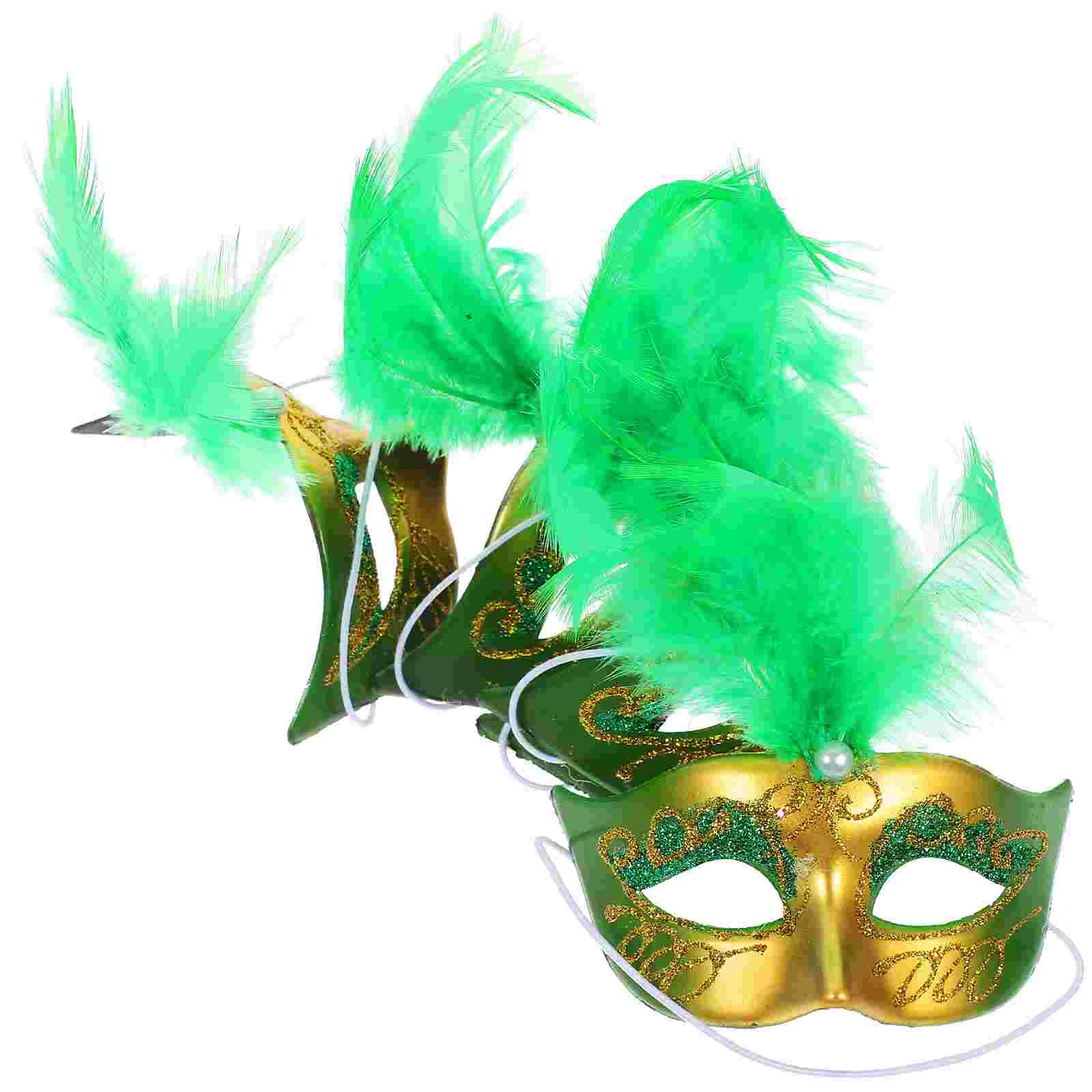 5 Pcs Little Princess Mask Dolls for Party Green Photography Prop Child