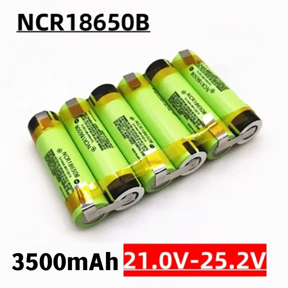 Original NCR18650B 2S 3S 4S 5S 6S 12V 14.4V 18V 21V 25V 18650 แบตเตอรี่ 3500 mAh/7000 mAh 20A Discharge ไขควงแบตเตอรี่