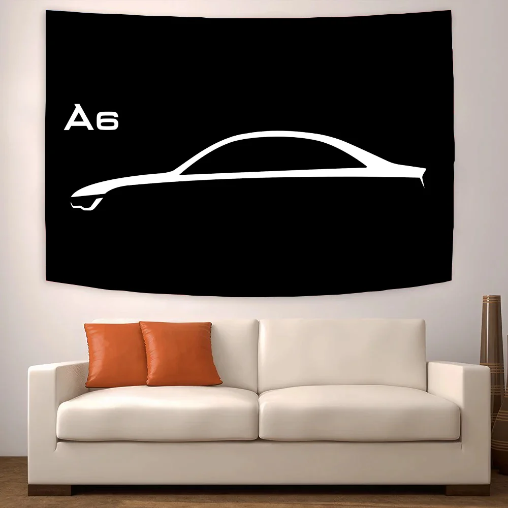 A-audi Logo Decorative Flags for Rooms Flags and Banners Garage Decoration Outdoor Decorations Custom Flag to Hang Home Garden