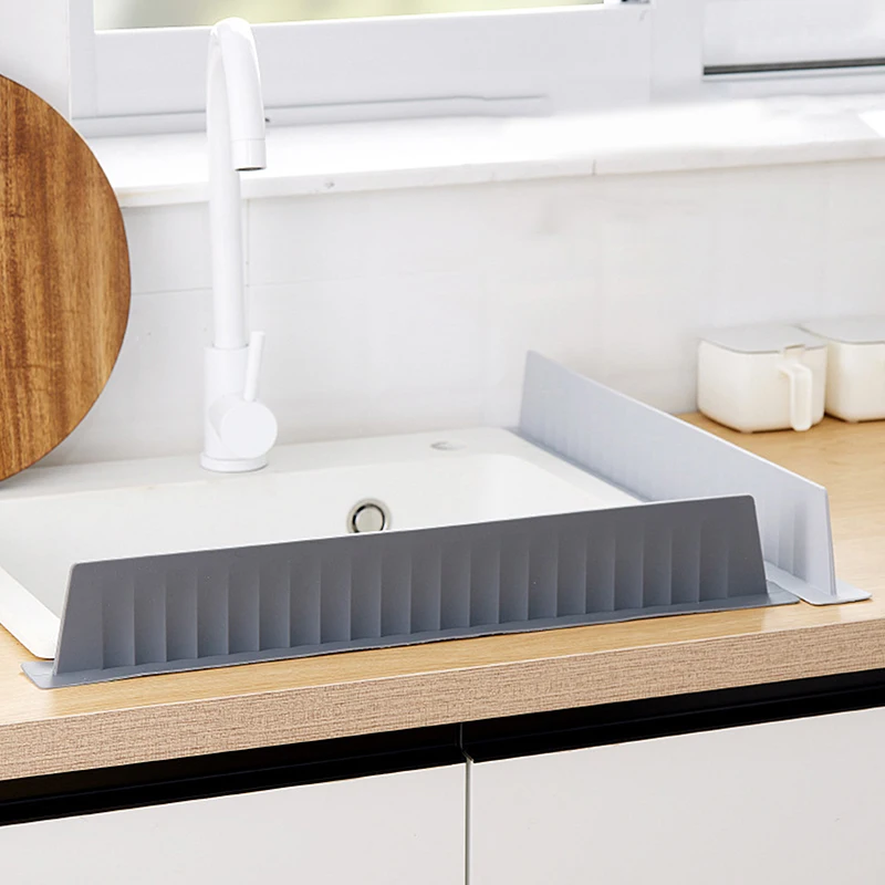 Cozinha Sink Splash Guard Bancada da cozinha Barra de elevação reutilizável Placa de defletor de água Guarda de respingos de silicone 1pc