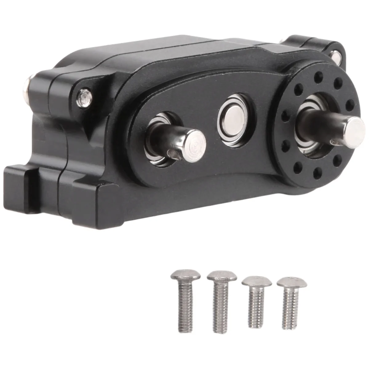 Prefixal Gearbox Transfer Case for 1/10 RC Crawler Car Axial SCX10 & SCX10 II 90046 Upgrade Parts,Black