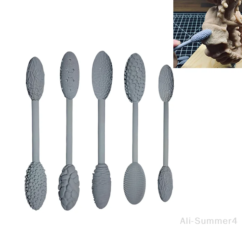 Juegos de herramientas de textura para arcilla, Kit de rodillos con patrón de modelado de arcilla, rollo de textura en relieve, rollos de mano para manualidades DIY