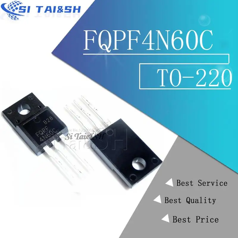 10PCS FQPF4N60C   4N60C 4N60   FQPF4N60