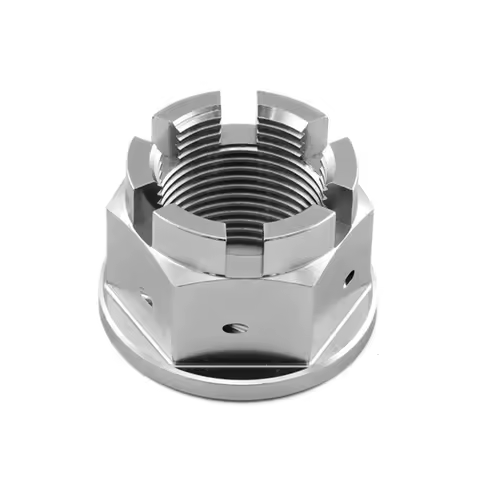Custom High Precision CNC Aluminum Titanium Flange Nut Parts
