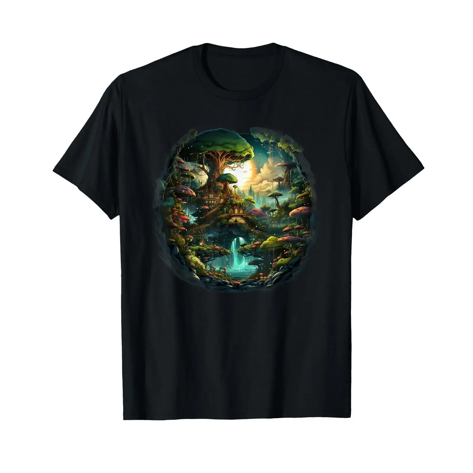 Enchanted Forest of Geek and Nature T Shirt vintage Washed graphic Breathable Stretched fashion Unisex designer clothes